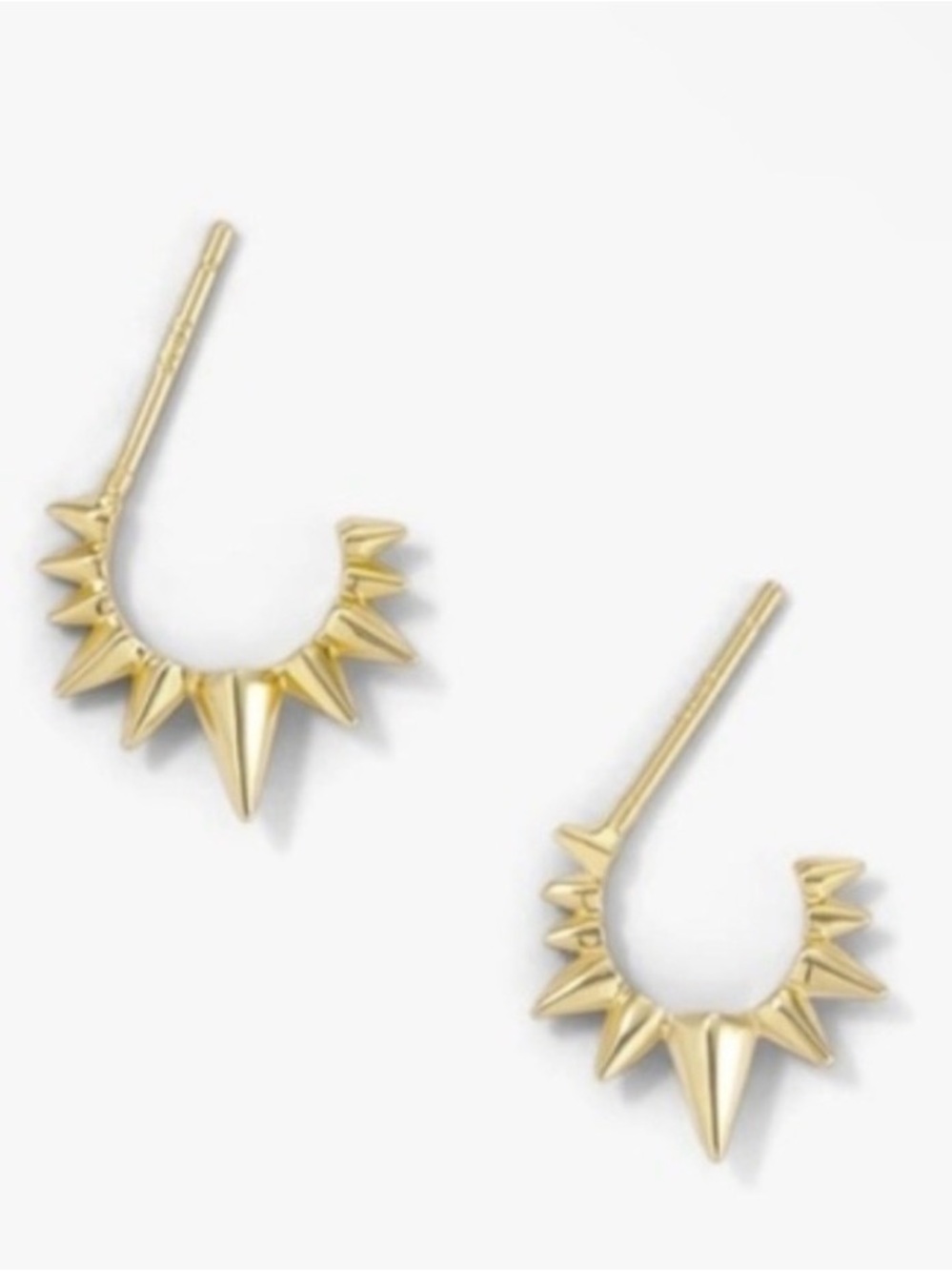 Melinda Maria Gabriela Small Gold Spiked Hoops